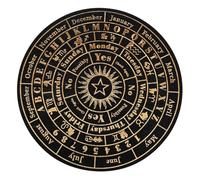 Mikinona Planche De Divination Ronde Bois Pour Radiesthésie Tableau Spirituel Avec Lettres Et Icones Accessoire De Tarot Et Décoration Intérieure