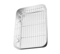 Mikinona Plaque de Cuisson Acier Inoxydable Refroidissement Bac à Pâtisserie Profond Multifonction pour Réfrigération et Rôtissage Plateau pour Four et Cuisine Professionnelle
