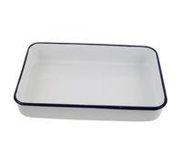 Mikinona Plaque de Cuisson Rectangulaire Émail Rétro Antiadhésive Facile à Nettoyer pour Four Lasagnes et Plats