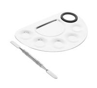 Mikinona Plateau De Mélange Pour Palette De Nail Art Pour Fond De Teint Cosmétiques Indispensable Pour Les Artistes Ongulaires Pour Mélanger Les De Manière Portable