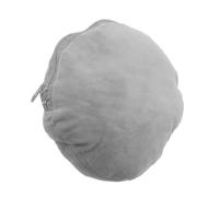 Mikinona Pochette Chauffe-mains Ronde Zippée 20 Cm en Peluche Grise Isolante Anti-brûlure, Housse Douce et Légère pour Bouillotte Hiver, Protection Thermique en Extérieur, Usage Polyvalent