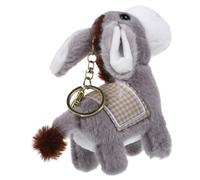 Mikinona Porte-clés Âne Peluche Doux avec Ornement Animal Suspendu Cadeau Délicat pour Femmes Anniversaire et Saint-Valentin