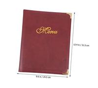 Mikinona Porte Menu avec Coins Métalliques Décoratifs Protège Carte pour Restaurant Dossier Menu et Élégant pour Usage Professionnel