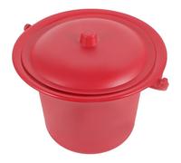 Mikinona Pot de Chambre Mariage Rouge Épais Couvercle et Poignée Petit Modèle en Plastique Léger Urinoir de Nuit Portable pour Personnes Âgées Usage Domestique Pratique et Hygiénique