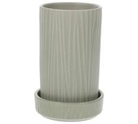 Mikinona Pot Rangement Céramique Égouttoir Couvert Polyvalent Pour Cuisine Support Ustensiles Rotatif Compact Organisateur Baguettes Fourchettes Cuillères Design Nordique Gris