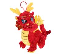 Mikinona Poupée Mascotte Dragon en Peluche 24 CM Peluche Dragon Chinoise en Coton PP Décoration Festive pour Nouvel an Chinois Présent Symbolique pour Maison et Bureau