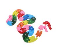 Mikinona Puzzle Bois Alphabet et Animaux Lettres Blocs de Construction Formes Uniques pour Apprentissage Préscolaire Jeu Educatif Créatif pour Développement et Interaction Familiale