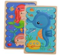 Mikinona Puzzle Bois Éducatif pour Garçon Fille à Ans Jeu de Reconnaissance Ludique Bois Aux Bords Arrondis Couleurs Vives pour Développement Cognitif et Coordination Main-œil