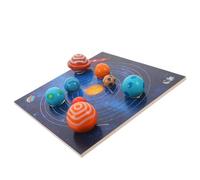 Mikinona Puzzle Montessori en Bois du Système Solaire pour Garçon et Filles - Jeu Éducatif 8 Planètes Tableau D’Activités Carré en Bois Solide Apprentissage des Planètes et Développement