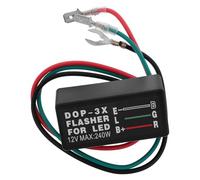 Mikinona Relais de Clignotant LED Dop-3X pour Moto et Voiture Contrôleur Électronique Compact en Plastique Module Relais Clignotant Haute Luminosité Fiable pour Sécurité Routière