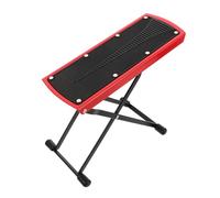 Mikinona Repose Pied Guitare Classique Réglable Positions Tabouret Pliable Antidérapant Métal Stable pour Guitaristes Acoustiques et Électriques