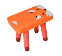 Mikinona Repose-Pieds en Bois pour Garçon Et Filles Tabouret De Renard Tabouret en Bois Naturel Léger Design Animal pour Chambre D'garçon Et Filles Usage Intérieur