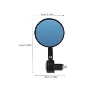 Mikinona Rétroviseurs Guidon Rond Abs Éblouissement Ajustables pour Scooter et Cruiser Embouts de Guidon Stables et Durables de Miroirs Latéraux Bleu