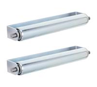 Mikinona Rouleau industriel avec support, rouleau de rechange avec support, 2pcs, acier inoxydable, 30.00x8.50x1.20cm, pour pièces de système industriel et manutention de matériaux