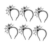 Mikinona Serrage-Tête Halloween Toile d'Araignée 6 Pièces Cosplay Accessoires Fête Adultes et Garçon et Filles