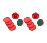 Mikinona Set Accessoires pour Hockey sur Table Palets Rouges et Pousseurs de Rechange pour Jeu Air Hockey Familial et Voyage