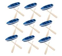 Mikinona Set de Bateaux Miniatures Résine avec Pagaies Décorations Micro-paysages Plage DIY Ornement pour Maison Bureau et Boutique