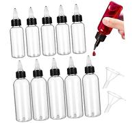 Mikinona Set de Bouteilles Souples Transparentes pour Sauces et Condiments Flacons Compressibles Pet Embouts pour Cuisine et Salades Faciles à Presser Nettoyer
