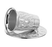 Mikinona Set de Coupe Sous Tasse Coupe Métallique pour Shabbat et Pâque Juive Robuste et Facile à Nettoyer de Tradition et Foi Judaïque
