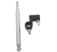 Mikinona Set de Tiges de Fixation Métalliques pour Double Pédale de Grosse Caisse avec Clips Porte-batteur Noir Accessoires Durables pour Batterie Jazz et Percussion Installation Rapide et
