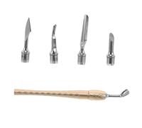 Mikinona Set Outils de Manucure Acier Inoxydable Repousse Cuticules Ergonomique Coupe-ongles Tranchant et Nettoyeur pour Soins des Ongles Adapté Manucure et Pédicure Professionnelle