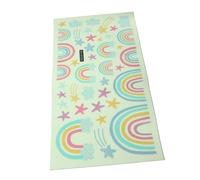 Mikinona Stickers Muraux Luminieux Étoiles Arc-ciel Autocollants Phosphorescents Garçon Fille Décoration Chambre Garçon Fille Veilleuse Nuit Amovible