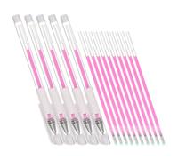 Mikinona Stylo Marqueur Sourcils Imperméable 15 Pièces 5 Stylos 10 Recharges Pointe Fine Tenue Longue pour Maquillage Permanent et Microblading