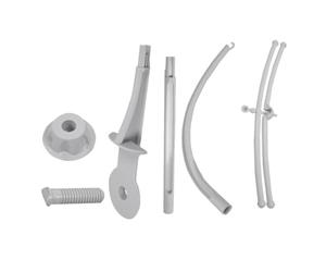 Mikinona Support Mobile pour Lit Bébé Blanc en Plastique Solide 3 Sections Croix Bras Mobile pour Suspendre Jouets et Clochettes Accessoire Pratique pour Berceau Bébé Facile à Assembler