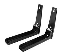 Mikinona Support Mural Rétractable Pour Micro-ondes En Acier Inoxydable 304 Noir, Rack De Stockage La Cuisine Compact, Étagère Murale Pliable, Gain De Place Pour Four Micro-ondes,