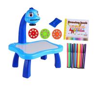Mikinona Table à Dessin Projection Éducative pour Garçon Fille Bureau Apprentissage Pratique et Amusant Outil Créatif et Ludique pour Développement Cognitif