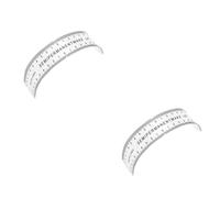 Mikinona Tatouage 2 Pièces Règle De Sourcil Règle D'eye-liner Modèle De Sourcil Réutilisable Microblading Crayon à Sourcils Outil De Toilettage Règle De Toilettage Des Sourcils Mesure Pochoir Black