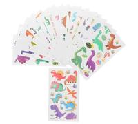 Mikinona Temporaires Dinosaures pour Garçon et Filles 20 Feuilles Autocollants Étanches Animaux Cartoon Fête