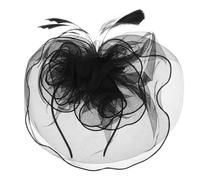 Mikinona Tiare Mariage Femme Élégant Chapeau Voile Double Maille pour Courses et Tea Party Accessoire Cheveux Bridal Headpiece