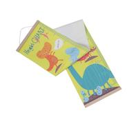 Mikinona Toise Murale Garçon Fille Toile et Bois Règle de Mesure de Croissance Chartre de Hauteur Amovible pour Chambre Garçon Fille et Maternelle Décoration Éducative avec Motif Dinosaure