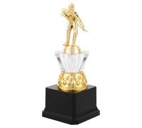 Mikinona Trophée de Billard Doré 20 Cm en Plastique - Récompense Tournoi et Concours - Trophée du Vainqueur pour Soirée Billard et Snooker - Base Stable pour Exposition Facile