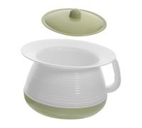 Mikinona Urinoir pour Adulte en Plastique Épais Vert Couvercle Pot de Chambre Portable Multifonction pour Personnes Âgées et Garçon et Filles Bassin de Lit Hygiénique Réutilisable