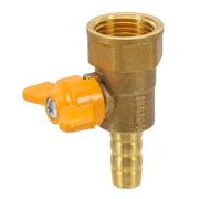 Mikinona Vanne à Bille Cuivre Renforcée Robinet Arrêt Étanche avec Filetage Femelle Poignée pour Gaz Naturel Foyer Extérieur et Camping