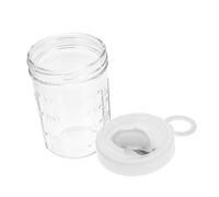 Mikinona Verre Hermétique pour Overnight Oats Pot Réutilisable pour Yaourt Dessert et Salade Transparent Portable et Déjeuner Pratique