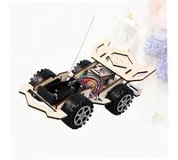 Mikinona Voiture Télécommandée Bois DIY Voiture de Course Assemblée Stem Éducatif pour Garçon Fille Développement Intellectuel et Coordination Main Œil