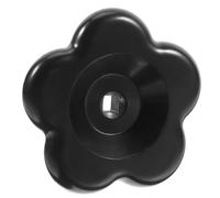 Mikinona Volant de Vanne en Bakélite Noire 6X6X70 MM Insert Métallique Levier de Soupape à Motif Floral Pièce de Rechange pour Robinet Extérieur Accessoire pour Régulateur de Pression