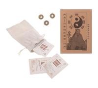Mikinona Yi Jing Cartes de Divination 64 Hexagrammes en Papier Solide Guide D’interprétation, Jeu Feng Shui pour Débutants, Pièces de Fortune et Découverte de Soi, Jeu de Divination