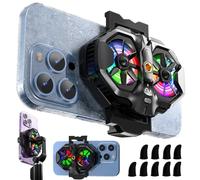 Mikirini Refroidisseur de téléphone semi-conducteur, ventilateur de refroidissement pour téléphone portable avec une largeur de 6 à 8 cm pour diffusion en direct Tiktok, Vlog en plein air, jeux