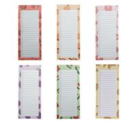 Mikiuly Bloc-Notes Magnétiques,Lot de 6 Bloc Notes Magnetiques,Liste De Courses Magnetique,Blocs-Notes Avec Aimant,Convient Pour To-do List,To Do List Bloc Note 50 Pages,Fruits Colorés Blocs Notes
