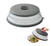 Mikiuly Cloche Micro Onde,Couvercle Pliable pour Micro-Ondes,Couvercle Micro Ondes,Cloche Micro-Ondes Rétractable,Couvercle Micro-Ondes,pour Fruits Et Légumes (Gris)