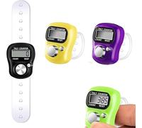 Mikiuly Compteurs de Doigts,Compteur Manuel,Compteur Digital,Compteur De Doigts Électronique LED,Compteur Numérique,Compteur Clicker,pour Inventaire, Sports, Golf (4 PCS)