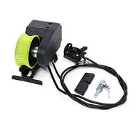 MIKIYUEER Amplificateur de vélo électrique 24 V - Noir + vert - Alliage d'aluminium - Batterie au lithium - 160 x 120 x 80 mm - Léger et compact - Design roue de friction