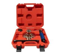 MIKIYUEER Extracteur de moyeu de roue hydraulique 10T pour arbres de transmission - Moyeu de roue à 4 ou 5 trous, 96-125 mm - Entraînement hydraulique, actionnement de broche avec cliquet (rouge)