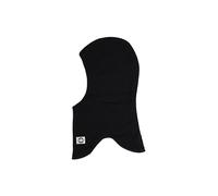 Mikk-line Bonnet écharpe pour enfant | Cagoule pour enfant avec 100 % laine mérinos sans mulesing | Isolant en laine | Haute respirabilité | Cagoule pour filles et garçons, Noir , 6-7 ans