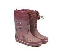 Mikk-line Bottes en caoutchouc doublées chaudes pour enfants | Bottes de pluie imperméables pour garçons et filles | Bottes en caoutchouc thermiques coupe-vent | Chaussures de pluie avec détails