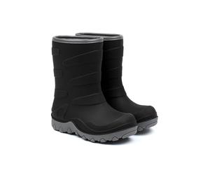 Mikk-line Bottes thermiques | Bottes d'hiver thermiques | Doublées | Imperméables | Chaudes et isolantes | Coupe-vent | Bottes thermiques en caoutchouc naturel | Ultra chaudes | Bottes de neige, Noir